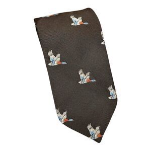Pride Of England VTG Flying Duck Mallard Tie Brown Polyester 3” Wide